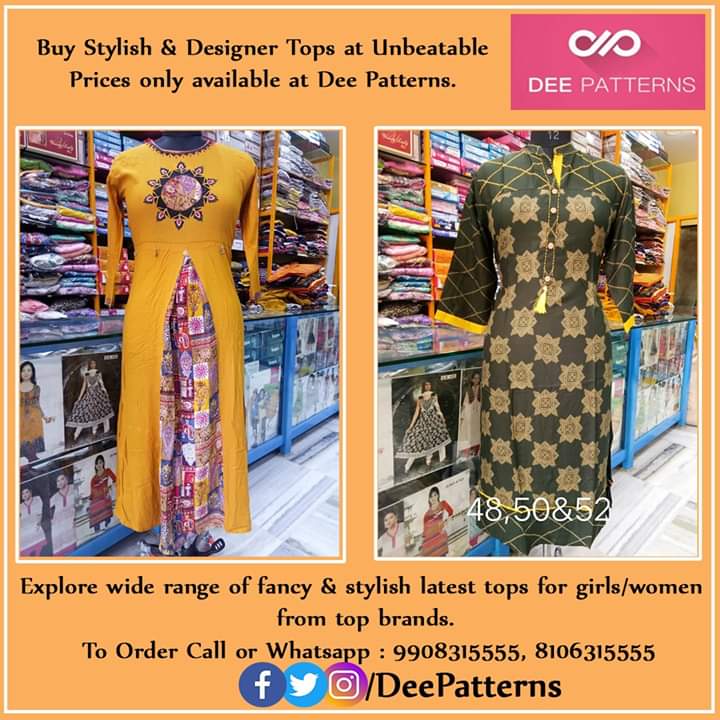 deepatterns's tweet photo. Buy #Stylish and #DesignerTops at Unbeatable Prices only available at #DeePatterns.
#WomensClothing #TopsforWomens #TopsforGirls #ChildrensClothing #Todaysfashion #WomensFashion #GirlsFashion
Call : 9908315555, 8106315555

https://t.co/qQ5v3jVDK3 https://t.co/mgwrpYWcJo https://t.co/rlR4FGk1tm