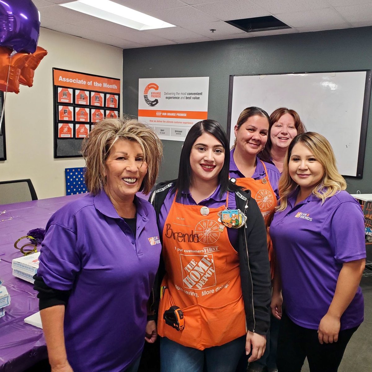 665Hd's tweet photo. Shout out to these Ladies in the trenches ensuring friendliness and accuracy ,celebrating #cam @adam_vandebrake @specialty0665 @homedepot325 @FernandoD325 @cam @Johnny_Means https://t.co/74GZofZqF2