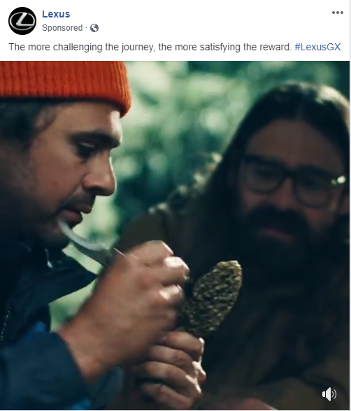 CoreyLewis86's tweet photo. This Lexus GX commercial shows hippy-granola dudes hunting mushrooms out in the woods in their Lexus.

What even is your marketing team doing? #knowthecustomer

https://t.co/GZ7zvgl2d3 https://t.co/reJHwN6QMM