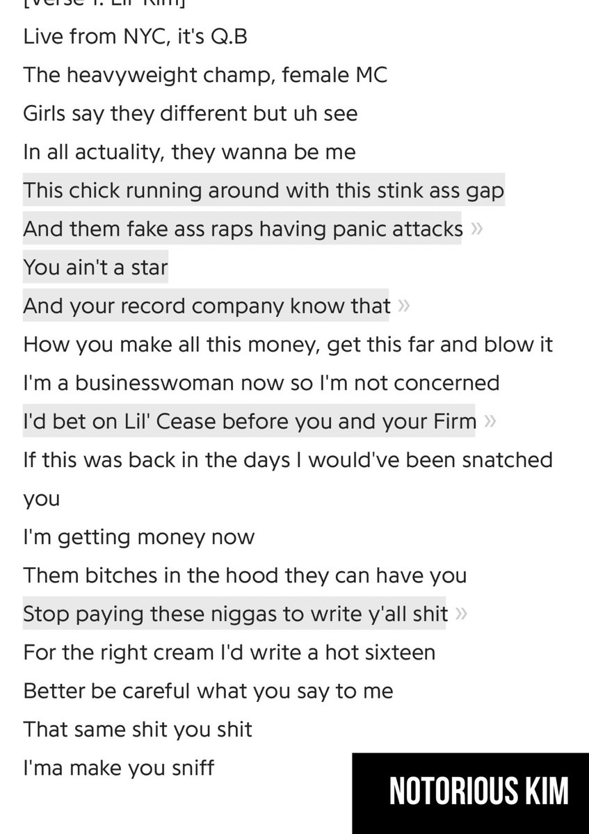 In the summer of 2000, Lil Kim released her highly-anticipated sophomore album ‘Notorious KIM’ This album is full of Foxy disses. “Notorious KIM,” “Single Black Female” & “Who’s Number One” all contain disses aimed at Foxy.