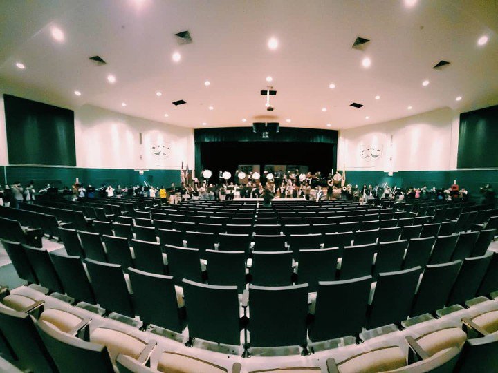 We had 110+ performers in the stands tonight as 7th and 8th grader from IMS and FMS joined the #JFKMB and Marching Mustangs alumni in the stands! #Passion