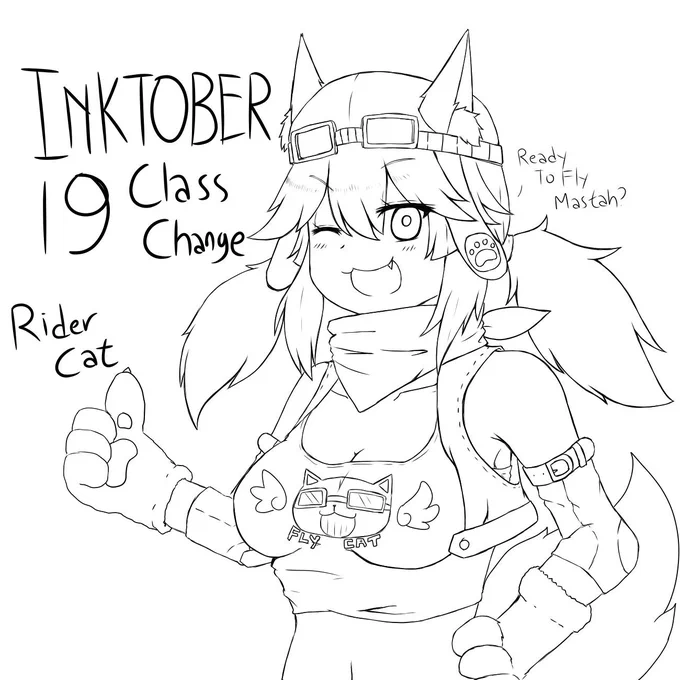 FGO Inktober Day 19 Class Change.
Rider Pilot Cat
#タマモキャット #キャス狐 