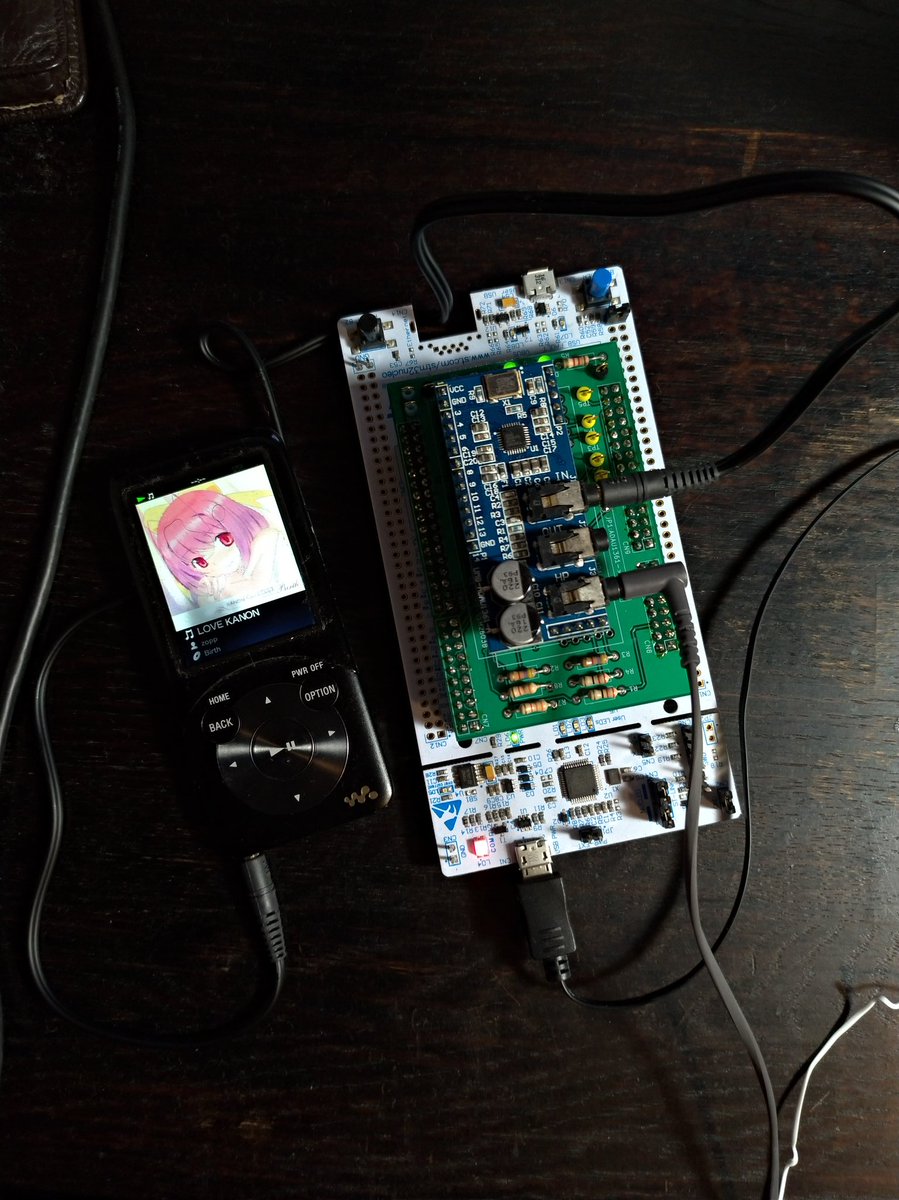 suikan_blackfin's tweet image. よっしゃ、TalkThrough通った。

#STM32F722
#FreeRTOS
#CubeIDE
#SAI