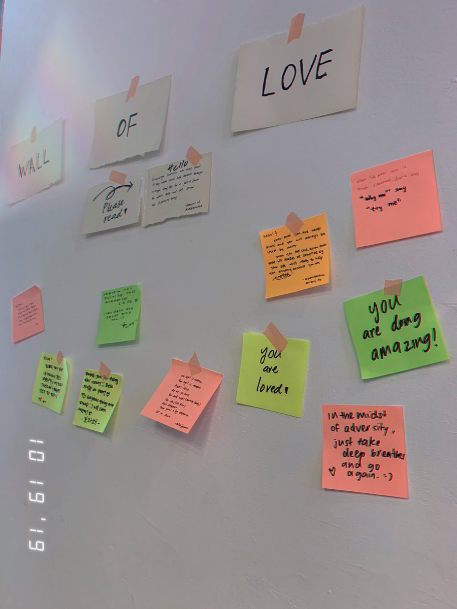 OurUniverseARMY's tweet photo. WALL OF LOVE!

Write a message anonymously and encourage someone who may need it today! Lets spread love and positivity! 

Ask from the admin table for the post it!

#lachimolala https://t.co/sERsB3swId