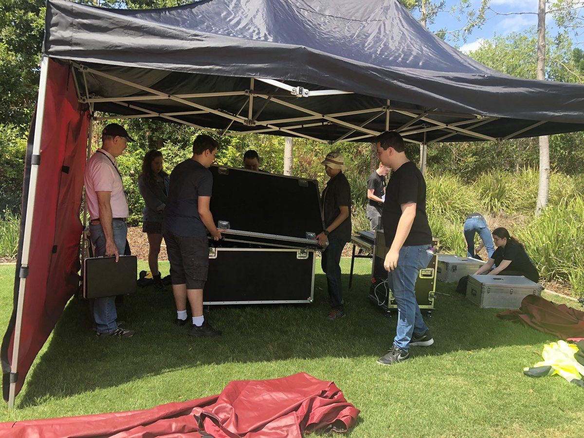 Phoenixmediahub's tweet photo. Setting up for a big day ahead! #iffy https://t.co/174etvpG2G