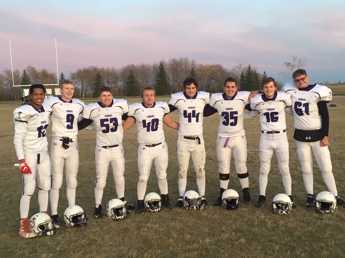 jsvenson43's tweet photo. Senior @MCS_Football Cobras leading the way this season. So proud of this group. Coached many of these @FootballSask players for 6 years. #specialseason #perfectsofar #thelittlethings https://t.co/8Dkj5soXxA