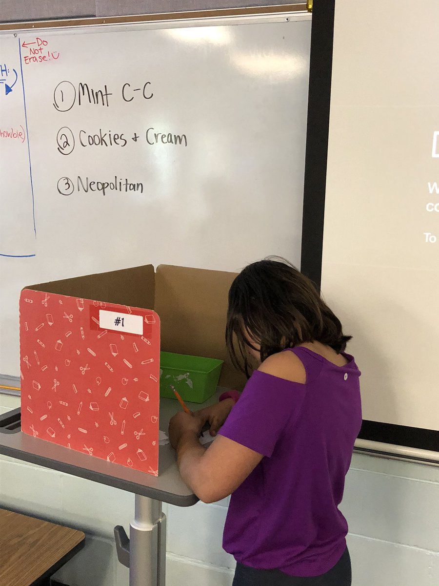 This week in reading we read about the election process. So we ended the week with students participating in an “election” over favorite ice cream.  <a href="/prairie512/">Prairie Elementary</a> <a href="/kris10shipp/">Kristen Jones</a>