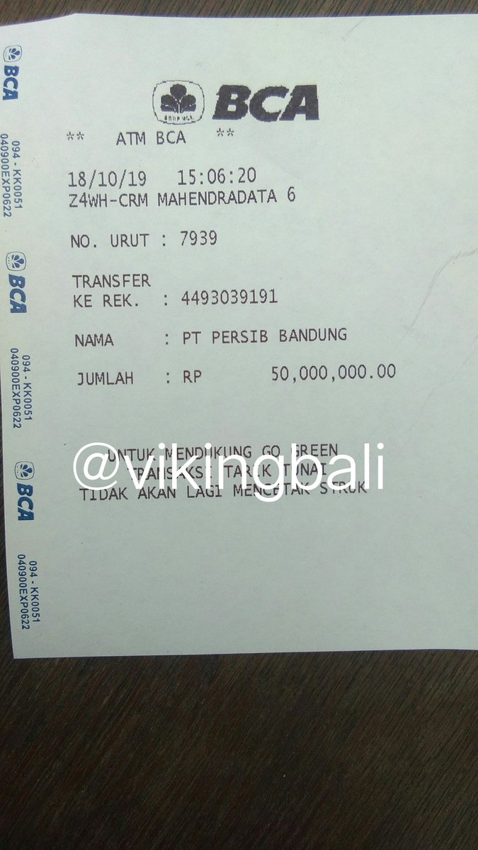 Klarifikasi perihal tiketing pertandingan persib vs persebaya 18 oktober 2018, d stadion dipta, bahwa dari pihak kami viking bali, sudah membeli tiket sesuai prosedur, namun dalam pencetakan mengalami kendala d system ini kami sertakan sebagian bukti pembelian tiket kemarin