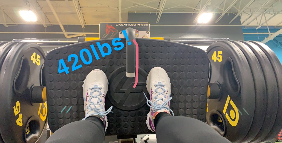 Taylorta84's tweet image. #strongandpretty #legpressmachine #legpressPR #newPR #legday #420lbslegpress @chuzefitness