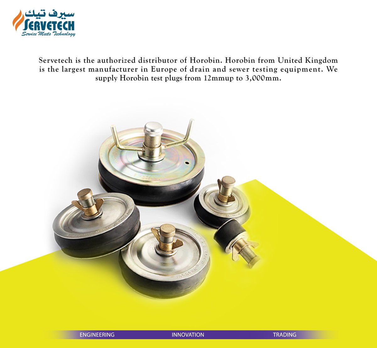Servetech_'s tweet photo. Servetech is the authorized distributor of Horobin. Horobin from United Kingdom is the largest manufacturer in Europe of drain and sewer testing equipment. We supply Horobin test plugs from 12mmup to 3,000mm. #Servetech #Horobin https://t.co/SnWluAZJKr