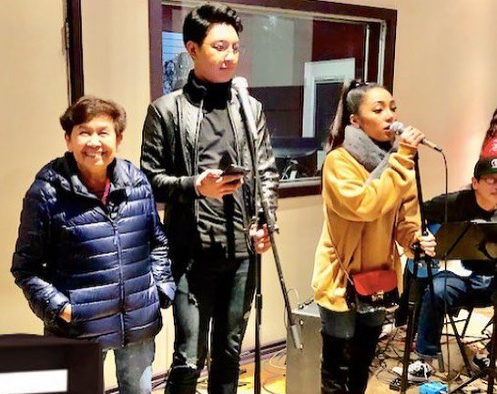 haratakaki's tweet image. band rehearsal with the #PairOfACES darren espanto and ms jona