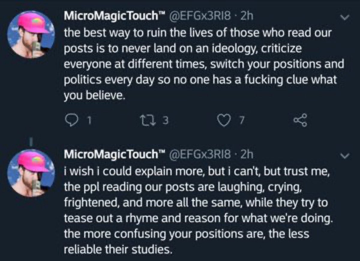 In terms of the tactics, this gives you an idea of (some of) what they’re doing: Infiltrating left-leaning spaces with sock-puppet accounts, befriending people and gaining their trust, identifying people to use as pawns, and then unleashing chaos to stifle effective resistance.