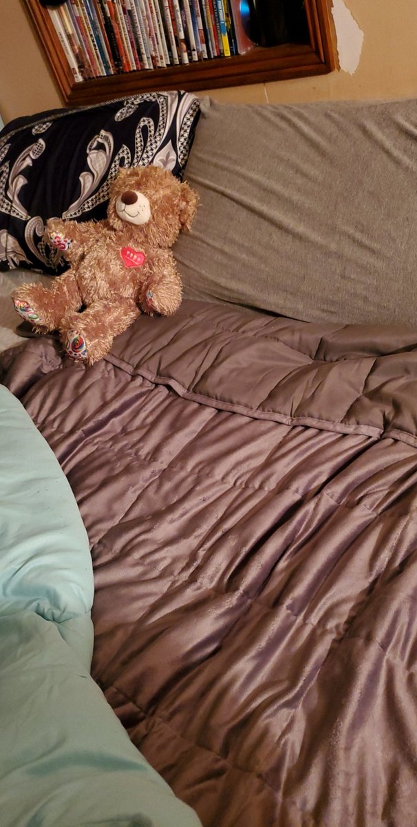 sacagasawyer_88's tweet image. I have never been great at sleeping alone. Tonight I have my weighted blanket, my bear (who I sprayed to smell like Dyl) &amp;amp; a hopeful night of sleep. Gotta get used to the Army taking him. 🤷‍♀️ oh well. #illgetusedtoit #thanksarmy