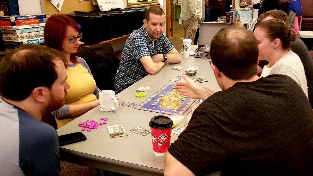 gcpaudio's tweet photo. First night of Juneau Valley Cardboard Club is going great! @CardboardHerald bringing boardgames to the local community.
#TCbH #JVCC #Juneau #AK #Alaska #AlaskaDay https://t.co/ICfQs3GhZo