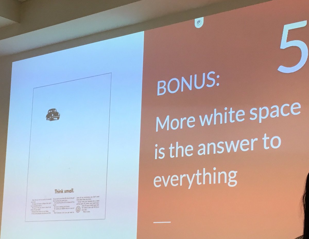 jupidu's tweet photo. More white space, that’s great! I’m really inspired, thanks #cos19! - and white space is less work, isn’t it? #coscamp @ContentGraz https://t.co/1occh8IRbK