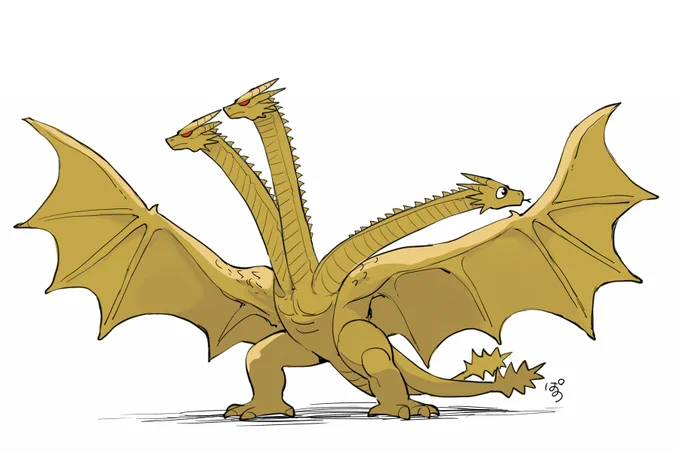あっちが気になるサンちゃん
#GodzillaMovie #Ghidorah 