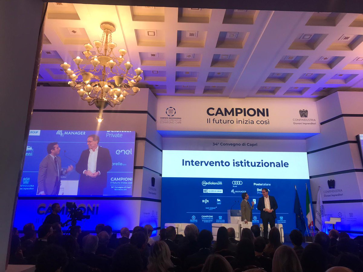 GIConfindustria's tweet photo. Rivedere la tax expenditure di uno stato richiede grande comunione di intenti, se tutte le risorse disponibili le concentrassimo sulla riduzione delle tasse sul lavoro riusciremmo a investire più di 20 miliardi dando forza a occupazione e crescita - @F_Boccia a #Campioni #Capri19 https://t.co/GjWf7n4YaJ