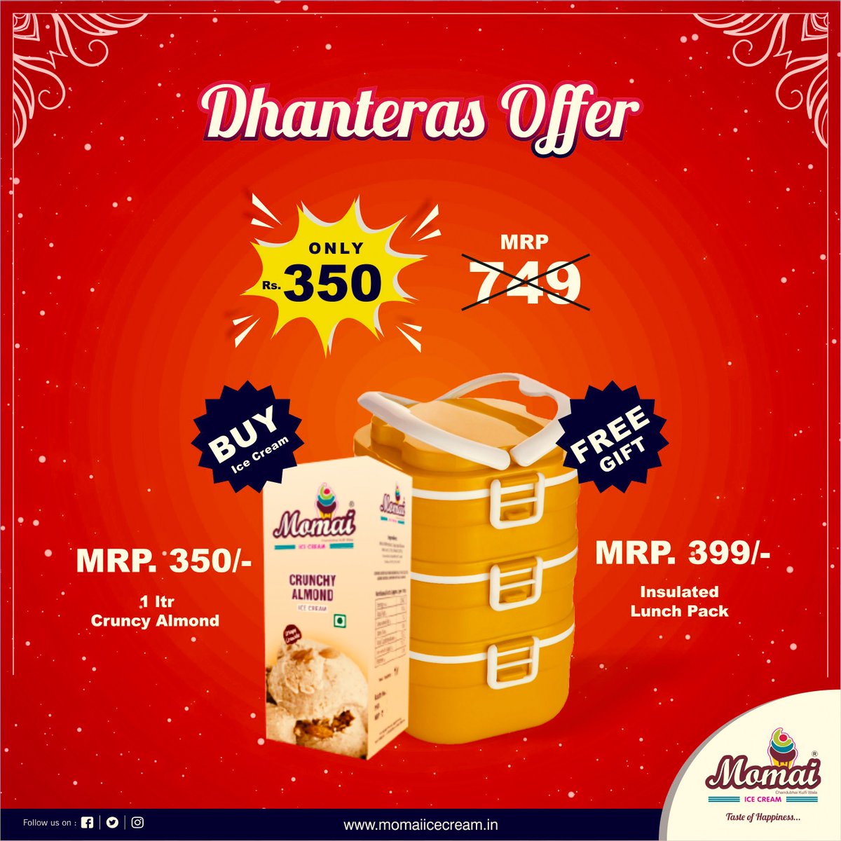 momaiicecream's tweet photo. #INQUIRY
#Distributorship #Dealership #Franchise
Happy to Help : 7575807955
#DhanterasOffer #Diwali #FestivalOffer #SelfieCone #IceCreamCone #ButterScotchCone #RoyalTaste #RoyalCup #Milk #MomaiIceCream #Candy #Kulfi #IceCreamParlour #Happiness #Cone #Joy #Fun #Family #MilkFat https://t.co/gCO25zkSCd