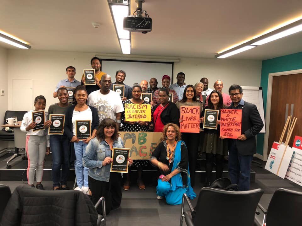 RehanaAzam's tweet photo. In a week where we saw dreadful racism #ENGBUL marked @SRTRC_England yesterday to today where brothers &amp; sisters across 
@GMBLondonRegion will stand together for first Race Summit 
“Where there is love there is life” &amp; @GMB_union Family ✊🏽✊🏽 https://t.co/gAWimfSJxJ