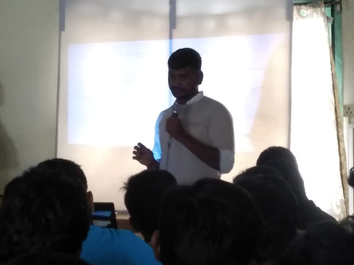 alagunilam's tweet photo. Next Session started "Graph API for Teams" by Packiaraj at Global Microsoft 365 Developer BootCamp 2019, Salem. #Microsoft365 #Office365 #M365DevBootCamp #Salem #MicrosoftDEVGeeks #MVPBuzz #IndiaMVP https://t.co/CjoHL3ufiT