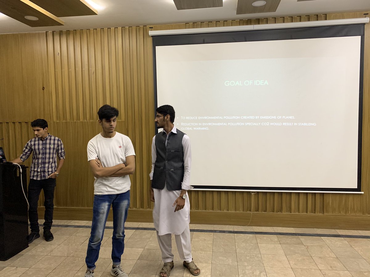 PeshawarApps's tweet photo. Team “Scient a Vision” presents their idea of promoting energy efficiency by building a hybrid aircraft that runs on solar power!

#SpaceApps #NASA #raheqamar #SpaceAppsPeshawar #SpaceAppsPakistan https://t.co/fhKTVQTo2K