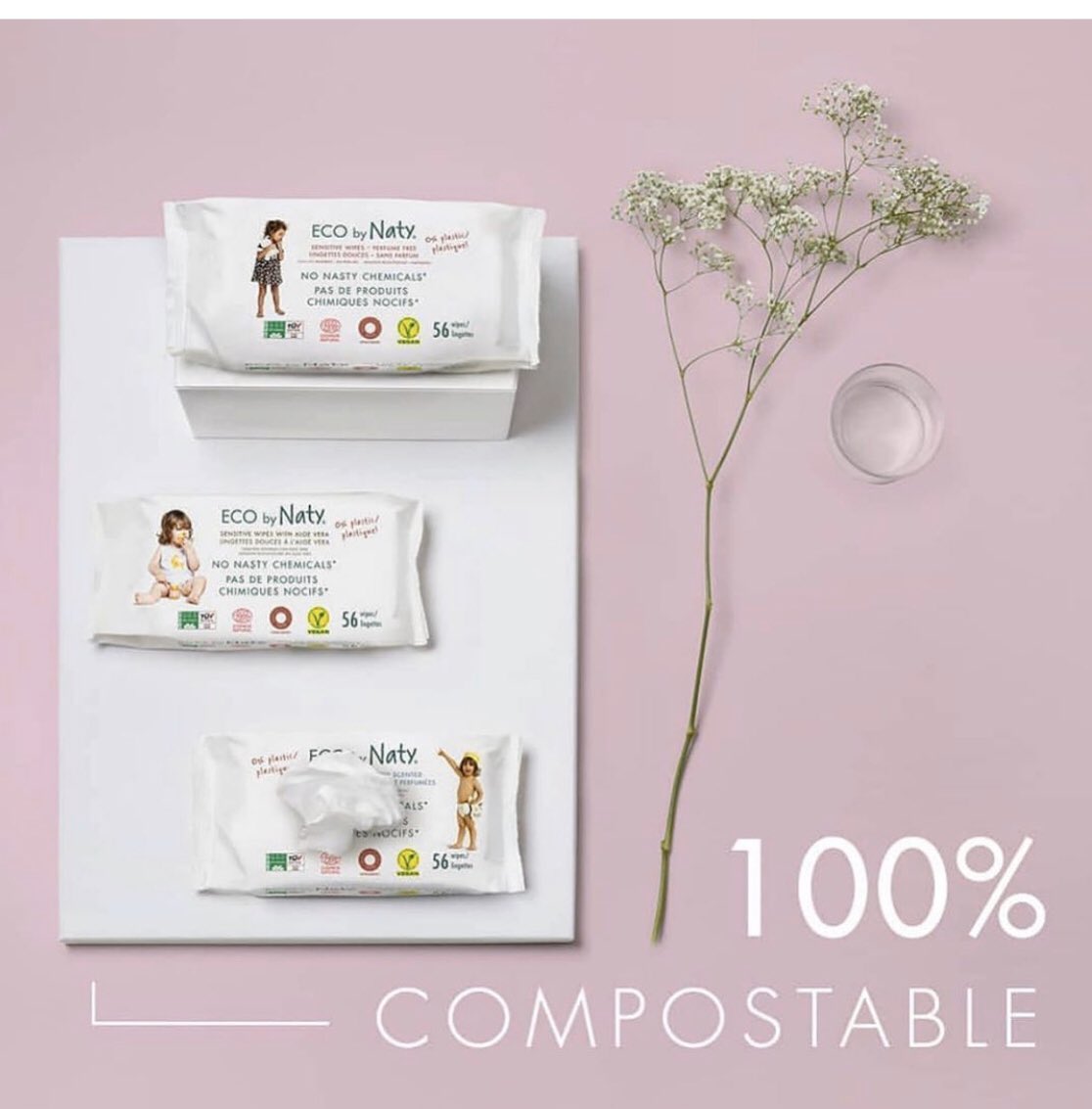 Eco by Naty wet wipes are completely plastic free and fully compostable. ♻️🐛🌱
Why not try them out for yourself?
As of 12 weeks in your compost they will turn to soil.

✳️ Shop <a href="/ecobynaty/">Eco by Naty</a> wet wipes on-line at thechangeinitiative.com and at leading supermarkets across the UAE.