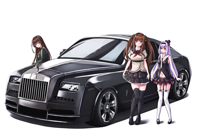 ロールスロイスとかわゆい3人?

#ピノの自由帳 
#ちぇり絵 
#なとあーと 