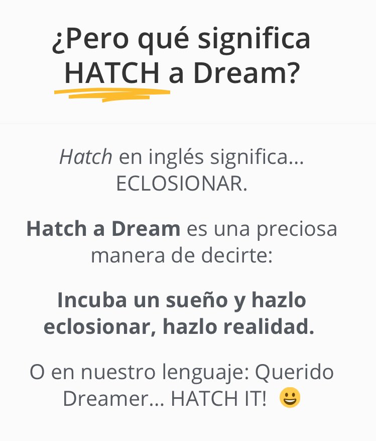 Hatchadream's tweet photo. Sabías el significado de HATCH??
- probablemente sean los gamers los que sí... verdad? 😸🎮-
En cualquier caso ya sabes! desde ahora lucha por tu sueño y... Hatch it!! 💛💙🎉
#luchaportussueños #DreamsRevolution #hatchadream #Dreamers #dreamangels #dreamfunding #NuncaTeRindas https://t.co/aWvpiwWghF