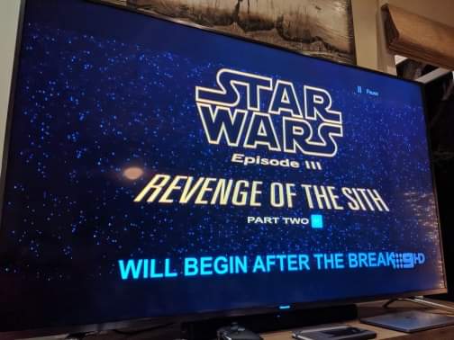 t8steve's tweet photo. What the hell! Channel 9 just arbitrarily split Revenge of the Sith into 2 parts! They even played the opening crawl again with an added 'PART TWO'. Are they even allowed to do that?
#disney #StarWars @Channel9 @starwars @DisneyLucasfilm @Disney https://t.co/B6eTBfGF4a