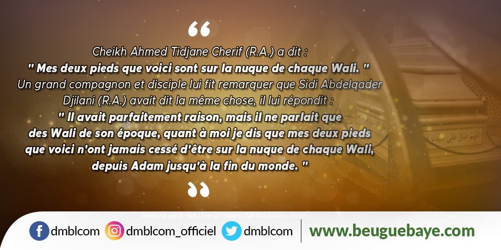 dmblcom's tweet photo. #katmiya #CheikhAhmedTidjane #tariqa #tidjaniya #tidjane #tijane #wird #zikr #dhikr #fez #faydou #faydatidjani #bayeniass #bcmid #beuguebaye #ligueyeulbaye #dmblcom https://t.co/dgDYFvdaoa