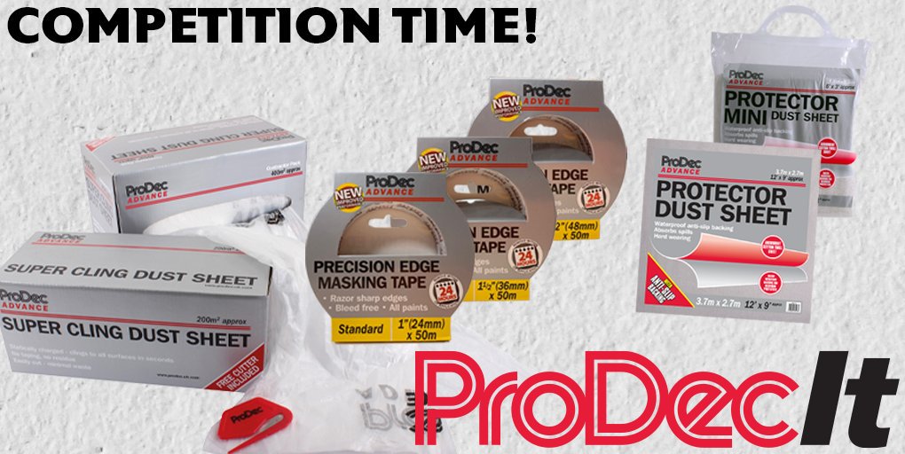 #COMPETITION! This week one of you will win a ProDec Advance #ProtectIt Bundle or an #IceFusion #paintbrush set by just #retweeting and following our  #ProDecIt updates - what could easier? T&amp;Cs apply