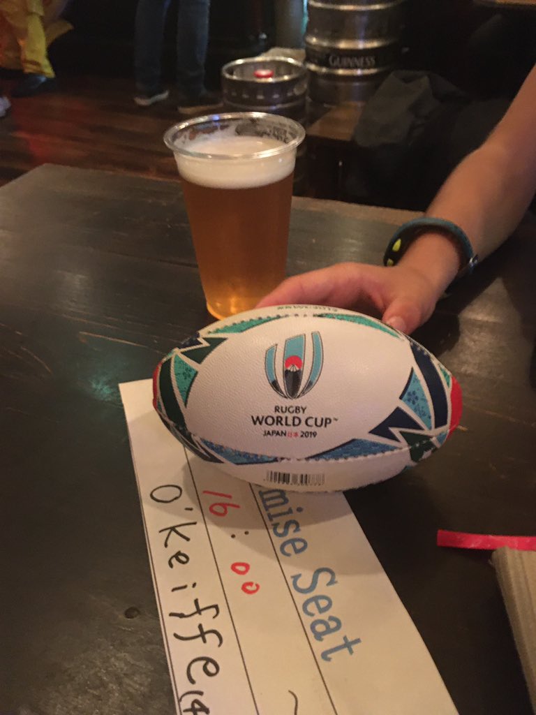 SevGlock's tweet photo. #RWC2019 ready for rugby in Tokyo Japan ! Will have fun in the Footnik bar 👌New Zealand vs Ireland 🍺🇦🇺🇮🇪 https://t.co/1UFmcEk3ib