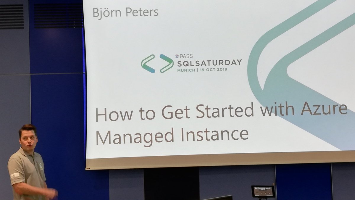 AtholyMardies's tweet photo. Next session for me : let's see how we can get started with #sqlI #managedInstance on #Azure - @SQL_aus_HH at #SQLSat880 #sqlsatMunich #sqlsaturday #crewLearning #mehrWert #mehrCommunity #communityrocks #crewHamburgOnTour #kuc https://t.co/U7rPCodqUJ