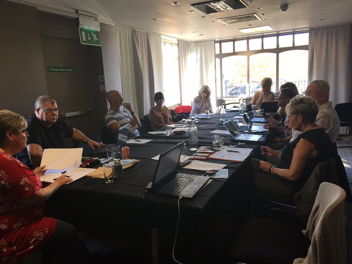 National Executive meeting in sunny Blackpool! Representation from all areas: Scotland, Wales, North East, North West, Midlands, Southern.