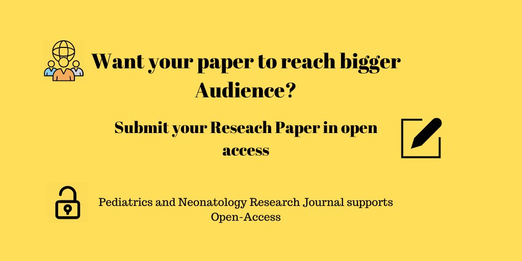 #PediatricsandNeonatologyResearch Journal invites for #CallforPapers which is a #peerreview Journal
Releasing #Volume2 #Issue2
Last Submission Date: 20th November 2019
Visit: redelve.com/journal/:id/Pe…
Submit: redelve.com/manuscript-form