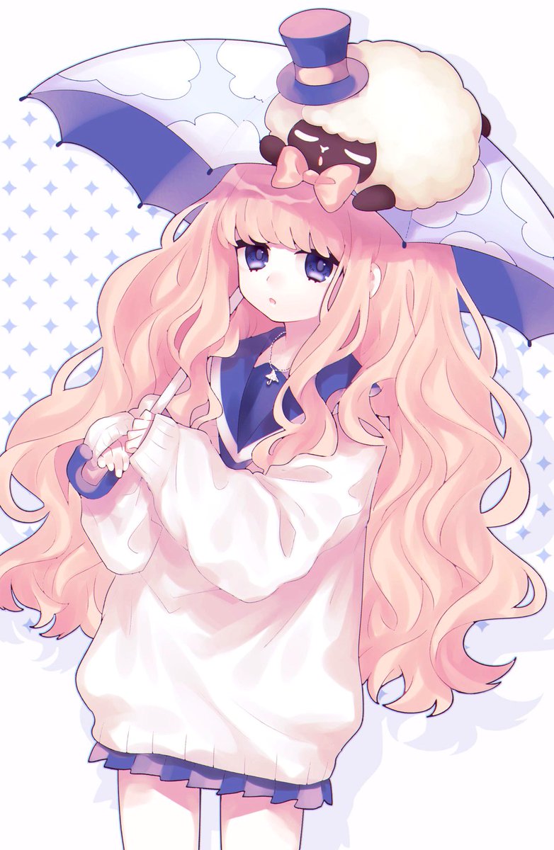 「コラボネックレスの特典缶バッジのイラストはこちらの夜さんになります!☂️ htt」|つばるのイラスト