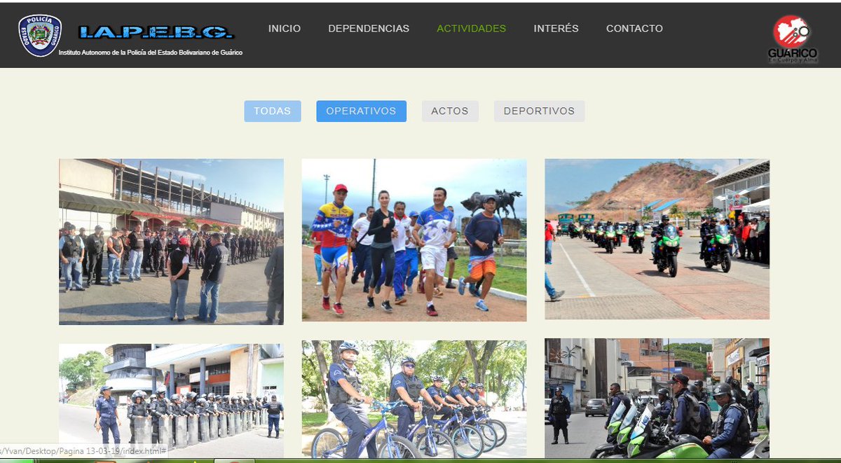 poliguarico15's tweet photo. #Siguemos ⏩ en nuestra página web https://t.co/5dKamZOHcK El portal del Instituto Autónomo de Policía del Estado Bolivariano de Guarico y conoce nuestra trayectoria y las actividades realizadas.
#Paginaweb
#ServiryProteger https://t.co/PvspQ972Y2