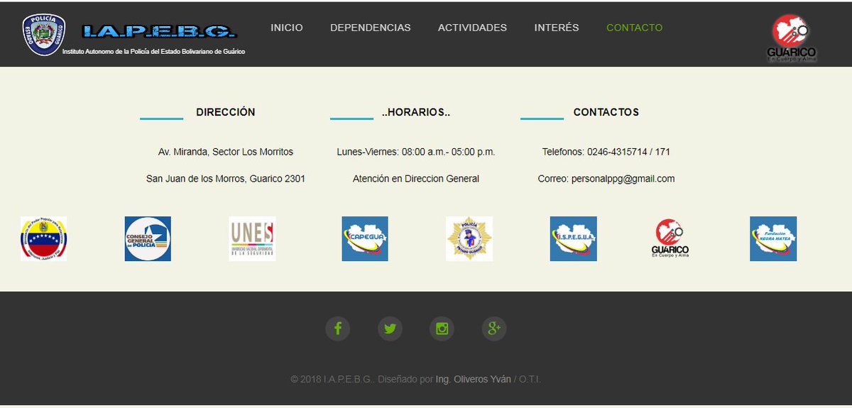 poliguarico15's tweet photo. #Siguemos ⏩ en nuestra página web https://t.co/5dKamZOHcK El portal del Instituto Autónomo de Policía del Estado Bolivariano de Guarico y conoce nuestra trayectoria y las actividades realizadas.
#Paginaweb
#ServiryProteger https://t.co/PvspQ972Y2