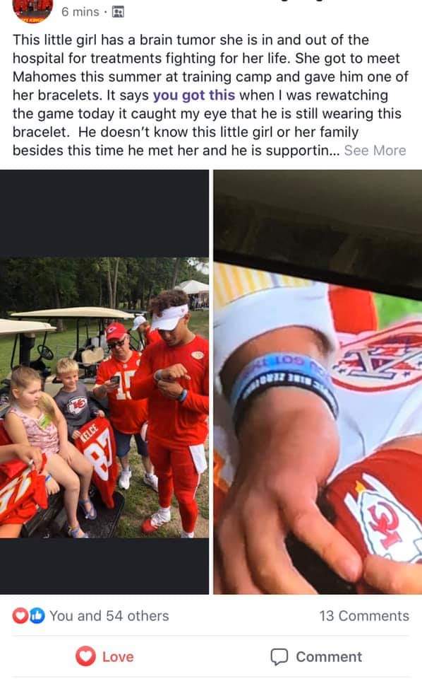 This needs more publicity. Our quarterback is amazing. #ChiefsKingdom