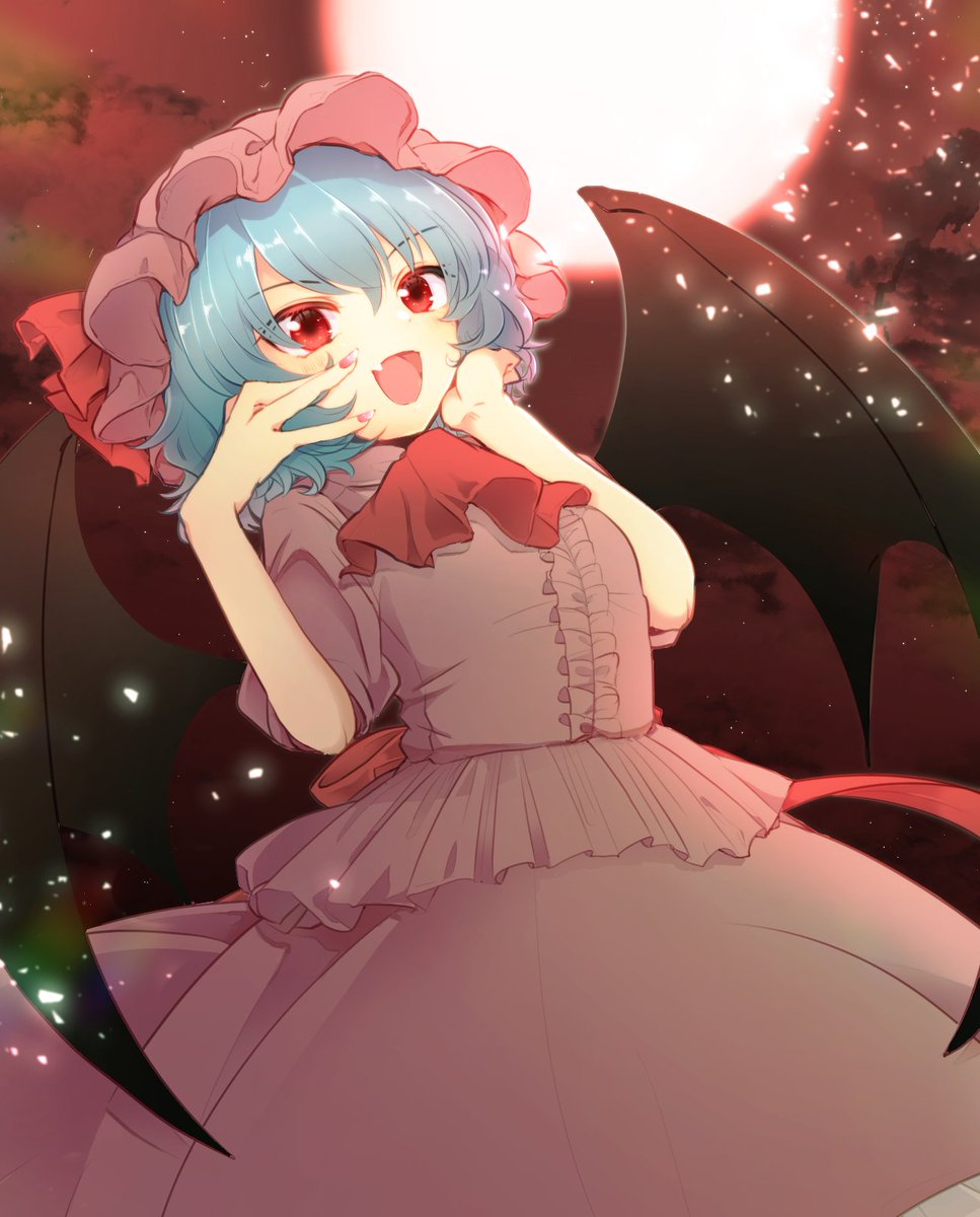 レミリア・スカーレット 「月とレミリア 」|あおいのイラスト