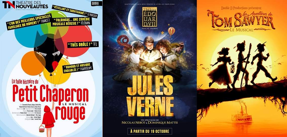 ToiToiToi_fr's tweet photo. C'est jour de reprise pour 3 très grands et beaux spectacles :
La folle histoire du Petit Chaperon Rouge, @jvernemusical (nouvelle version) et Tom Sawyer 

Quel bonheur de vous retrouver pour une nouvelle saison !

Infos et réservations : https://t.co/oeETI4tldO https://t.co/XiLrzAxWtm