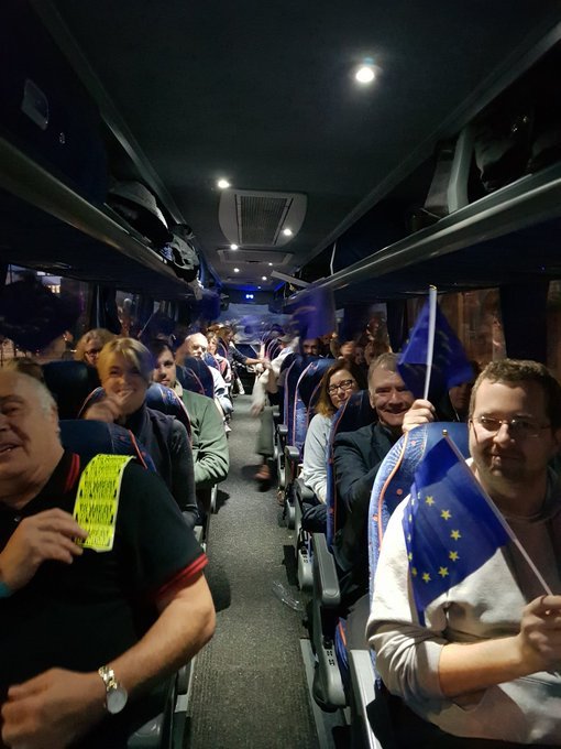 KevKeith's tweet photo. 1/ So many amazing people up early &amp; on the road. 

40+ coaches, 1000's on trains, descending on London from all corners of #North to @peoplesvote_uk march for final say!

Safe journey everyone!

#PeoplesVote #PeoplesVoteMarch 

Could not fit all groups on tweet so see below... https://t.co/4s0qaLyK1M