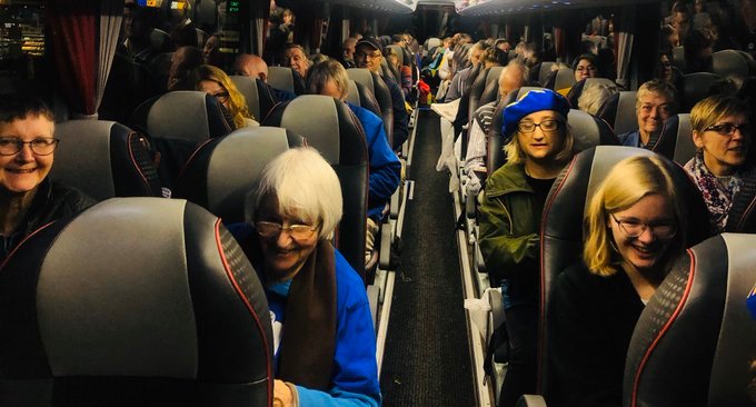 KevKeith's tweet photo. 1/ So many amazing people up early &amp; on the road. 

40+ coaches, 1000's on trains, descending on London from all corners of #North to @peoplesvote_uk march for final say!

Safe journey everyone!

#PeoplesVote #PeoplesVoteMarch 

Could not fit all groups on tweet so see below... https://t.co/4s0qaLyK1M