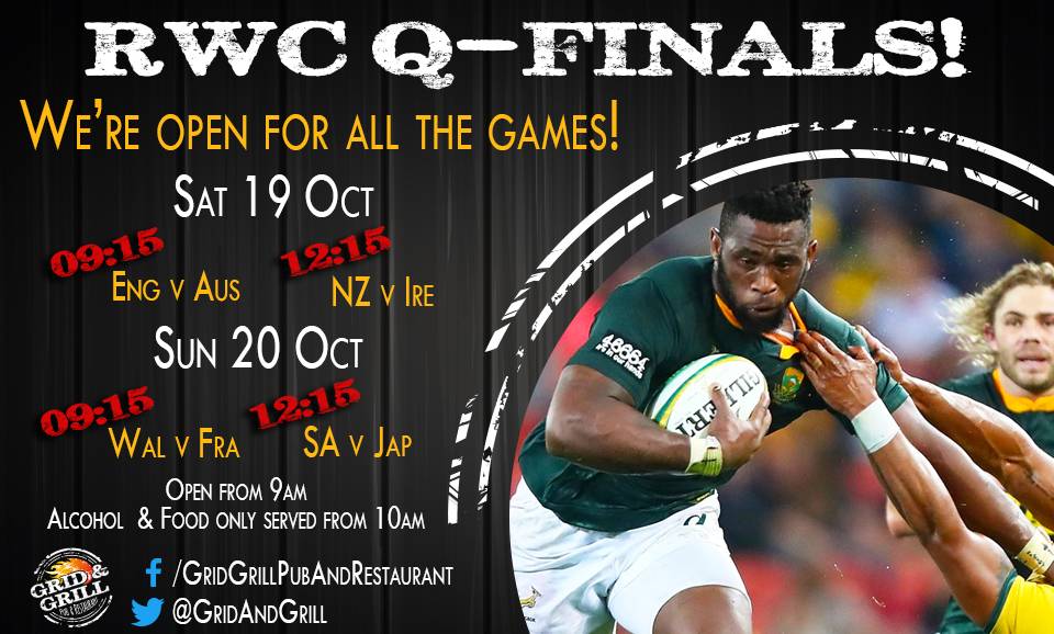 We are OPEN for the Rugby this morning, come join us to watch all the action on our screens!

Alcohol served (and kitchen open) from 10am