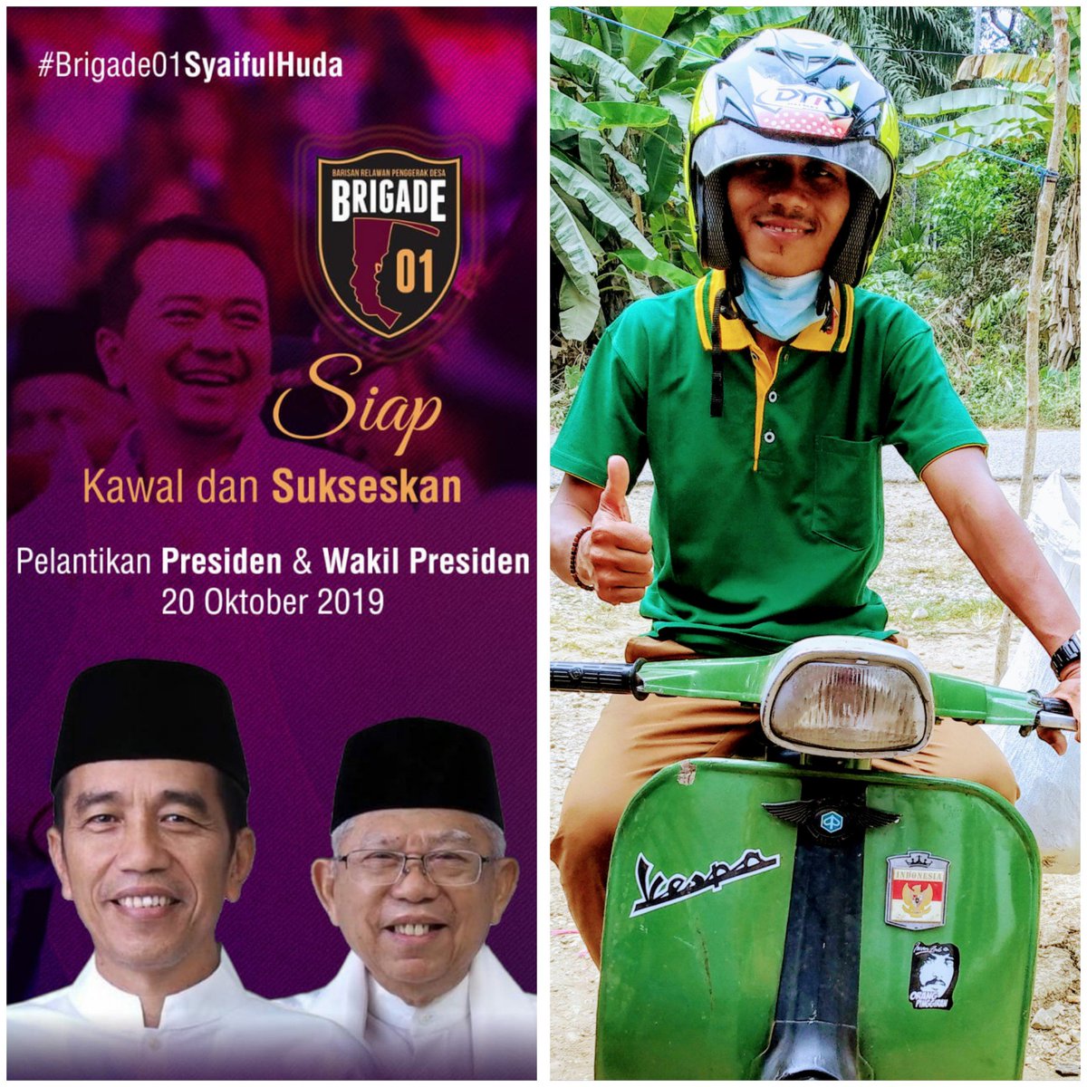 Selamat Atas Pelantikan Presiden dan Wakil Presiden Republik Indonesia Periode 2019 - 2024.
#Brigade01SyaifulHuda 
<a href="/jokowi/">Joko Widodo</a>
<a href="/cakimiNOW/">A Muhaimin Iskandar</a>
<a href="/SyaifulHooda/">Syaiful Huda</a>