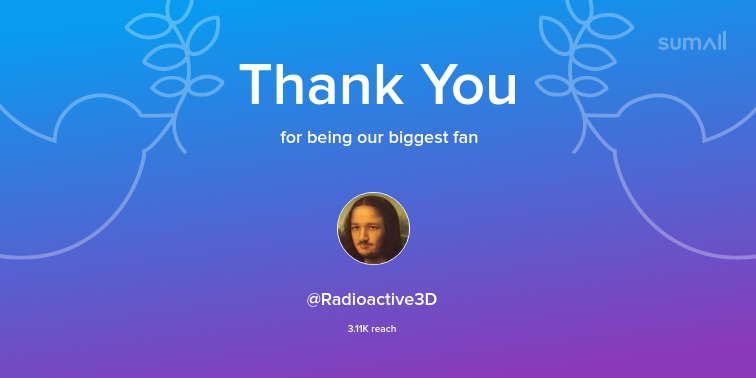 Our biggest fans this week: Radioactive3D. Thank you! via sumall.com/thankyou?utm_s…