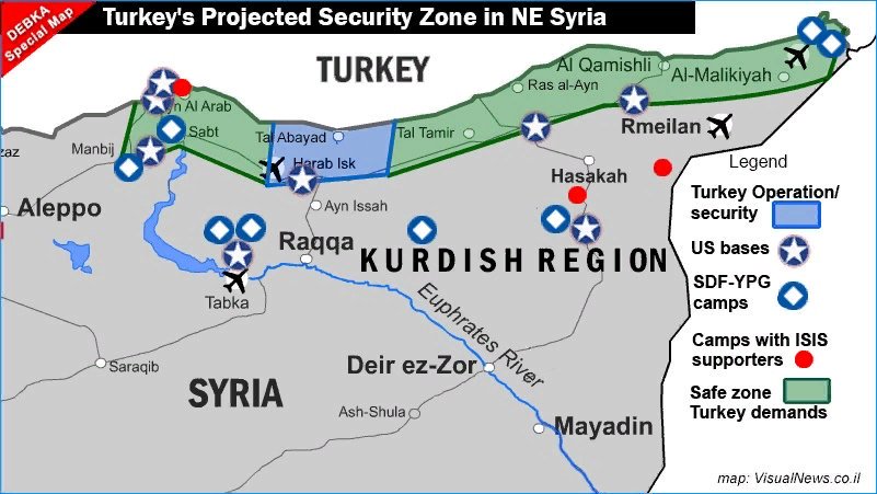BeyazitKaratas's tweet photo. 1) 09 Ekim 2019 tarihinde #İsrail #DEBKAfile adlı sitede yer alan bir haberde, sözüm ona #Türkiye'nin yapacağı #BarışPınarıHarekatı'nın hedefinin önceden biliniyormuş gibi anlam katılarak bir harita paylaşılmıştır++ https://t.co/19MY9d1WHB