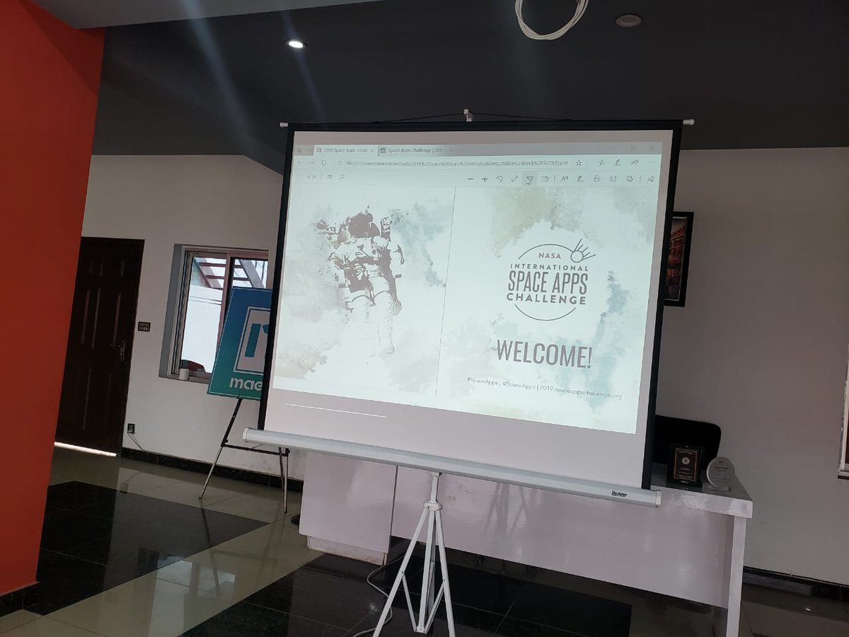 SpaceApps_Isb's tweet photo. All set for #SpaceApps challenge 2019 in #Islamabad! Our Event manager Pawan Akhani and team @RaheQamar are ready to facilitate our participants. @SpaceApps_Pk 
#spaceappsislamabad #spaceappsPakistan #STEAM #STEM https://t.co/Kw1dKLA4Er