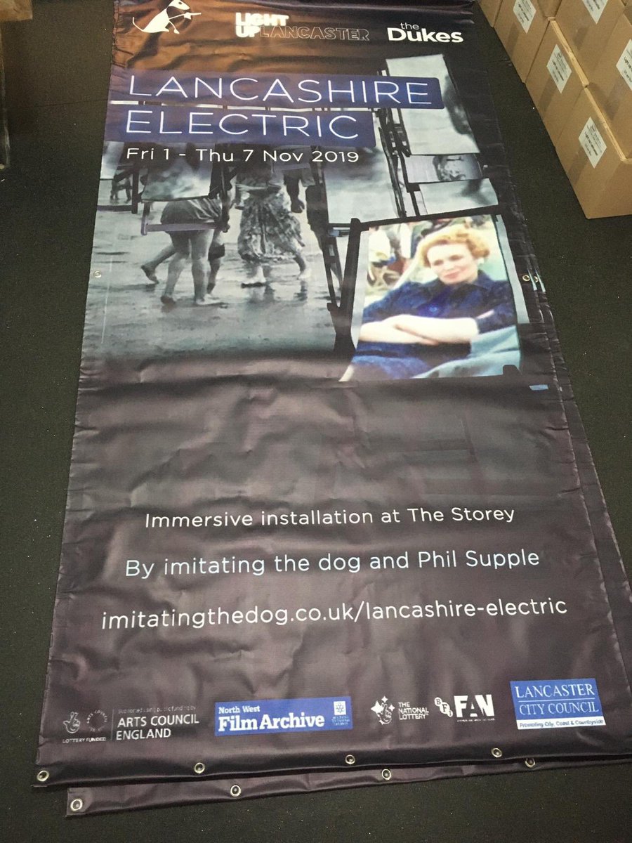 ImitatingtheDog's tweet photo. Look what just arrived #LancashireElectric @LightUpLanc @TheDukesTheatre @FilmHubNorth @NWfilmarchive @BFI #installationtime https://t.co/FBv6XpJMl9