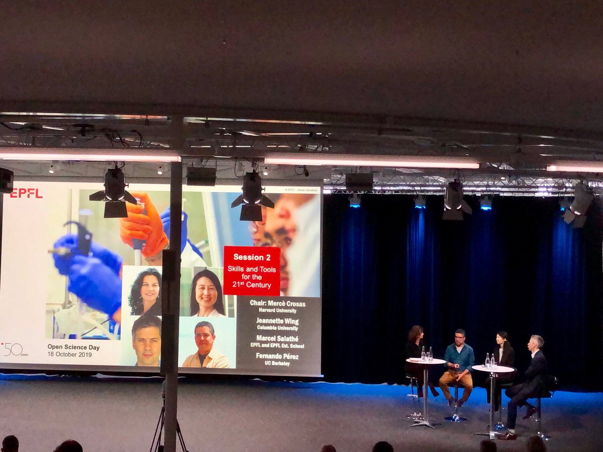 GabrielaTejadaG's tweet photo. Thanks for an inspiring #EPFLOpenScienceDay ! ⁦@EPFL⁩ is truly committed. Yet, we need a change of culture, more #OpenScience practices, tools for reproducibility &amp; rewards for researchers’ involvement. ⁦@EPFL_en⁩ ⁦@EPFLevents⁩ ⁦@EPFLOpenScience⁩  #EPFL50 https://t.co/KgqQ3yDQJO